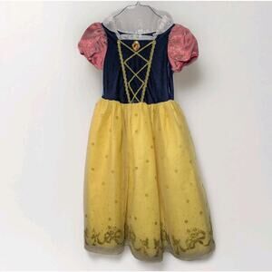 Disney Store Snow White Princess Gown Dress Costume Yellow Gold Red 10/12 10 12